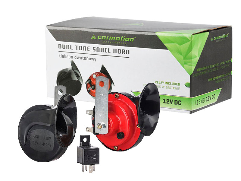 Kürt 12V 115dB 2 tónusú csiga típusú relével 2 db – kép 3