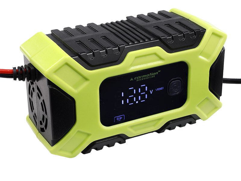 Intelligens digitális egyenirányító 12V 6A, 2-100 Ah akkumulátorokhoz