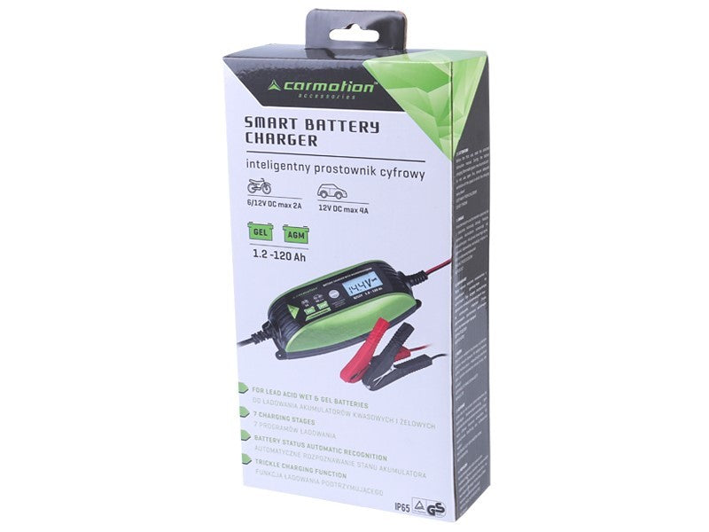 Mikroprocesszoros egyenirányító 6V  12V   2A  4A 12 120 Ah IP65 akkumulátorokhoz – kép 2