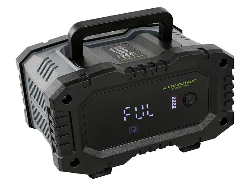 Intelligens digitális egyenirányító 12V 20A 6 - 300 Ah, 24V 10A, 6 - 150 Ah akkumulátorokhoz