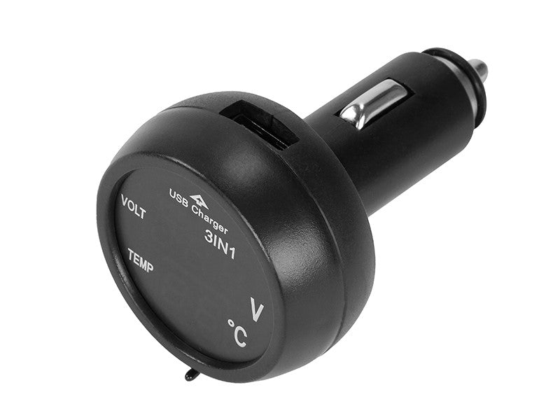 Töltő USB 21A 1224V os szivargyújtóhoz voltmérővel – kép 2