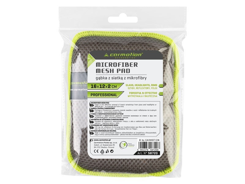 Hálóval borított szivacs makacs szennyeződések és rovarmaradványok ellen 16x12x2 cm – kép 3