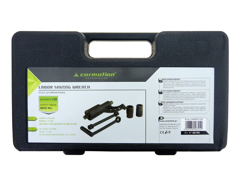 Munkakímélő hosszú kulcs 1:58 4800NM 32 és 33 mm es foglalatokkal – kép 3