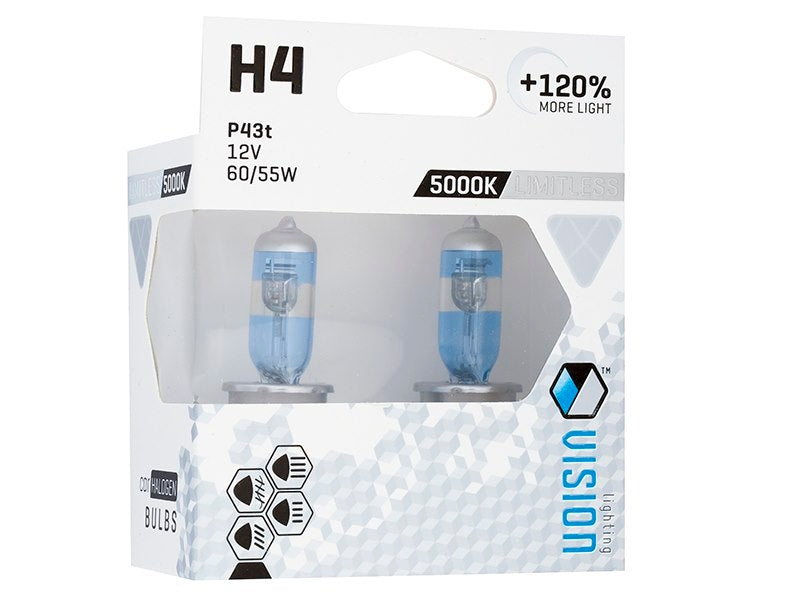 Izzók VISION limitless fehér H4 12V 60  55W P43t U E4  120% 2 db – kép 2