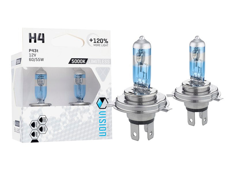Izzók VISION limitless fehér H4 12V 60  55W P43t U E4  120% 2 db – kép 4