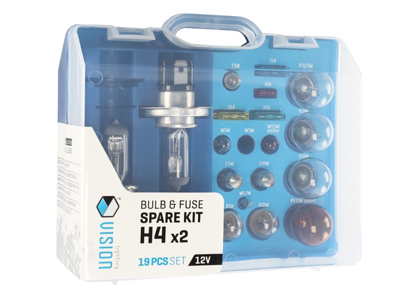 VISION 2x H4 12V + 17 elemes izzó pótlólagos készlet 2x H4 12V + 17 elem