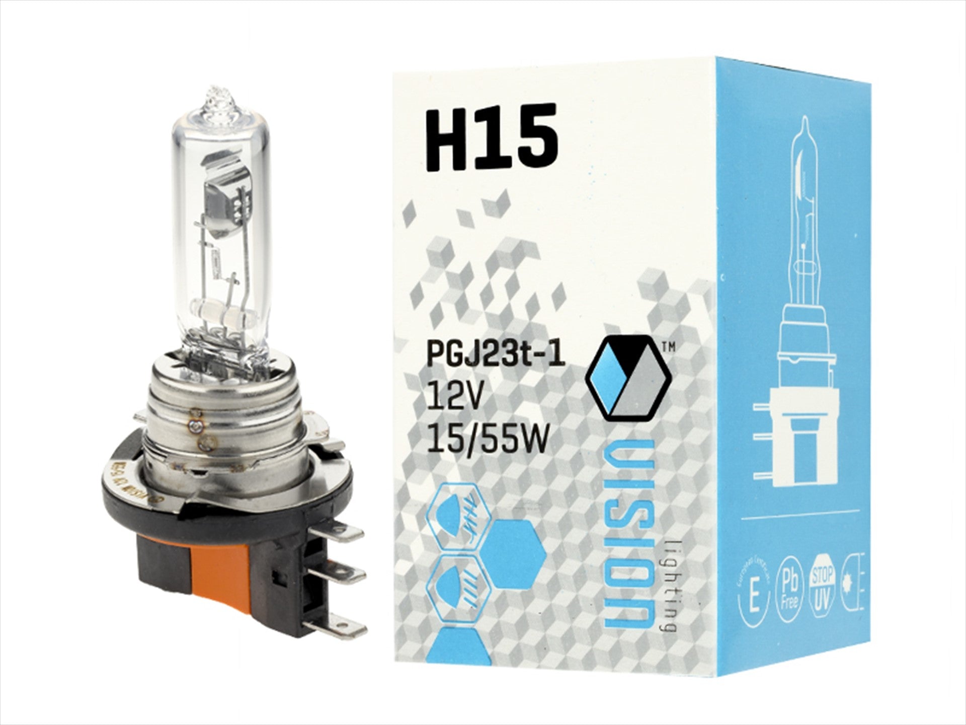 Izzó VISION H15 12V 12V 15  55W PGJ23t 1 U E4 – kép 3