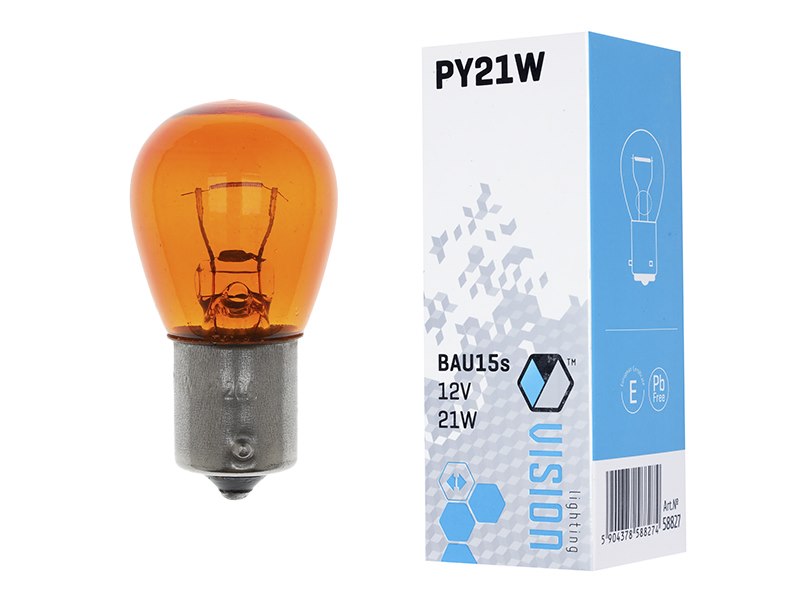 Izzó VISION PY21W 12V 21W BAU15s borostyán E4 – kép 3