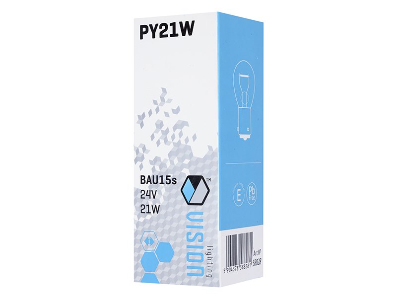 Izzó VISION PY21W 24V 21W BAU15s borostyán E4 – kép 4