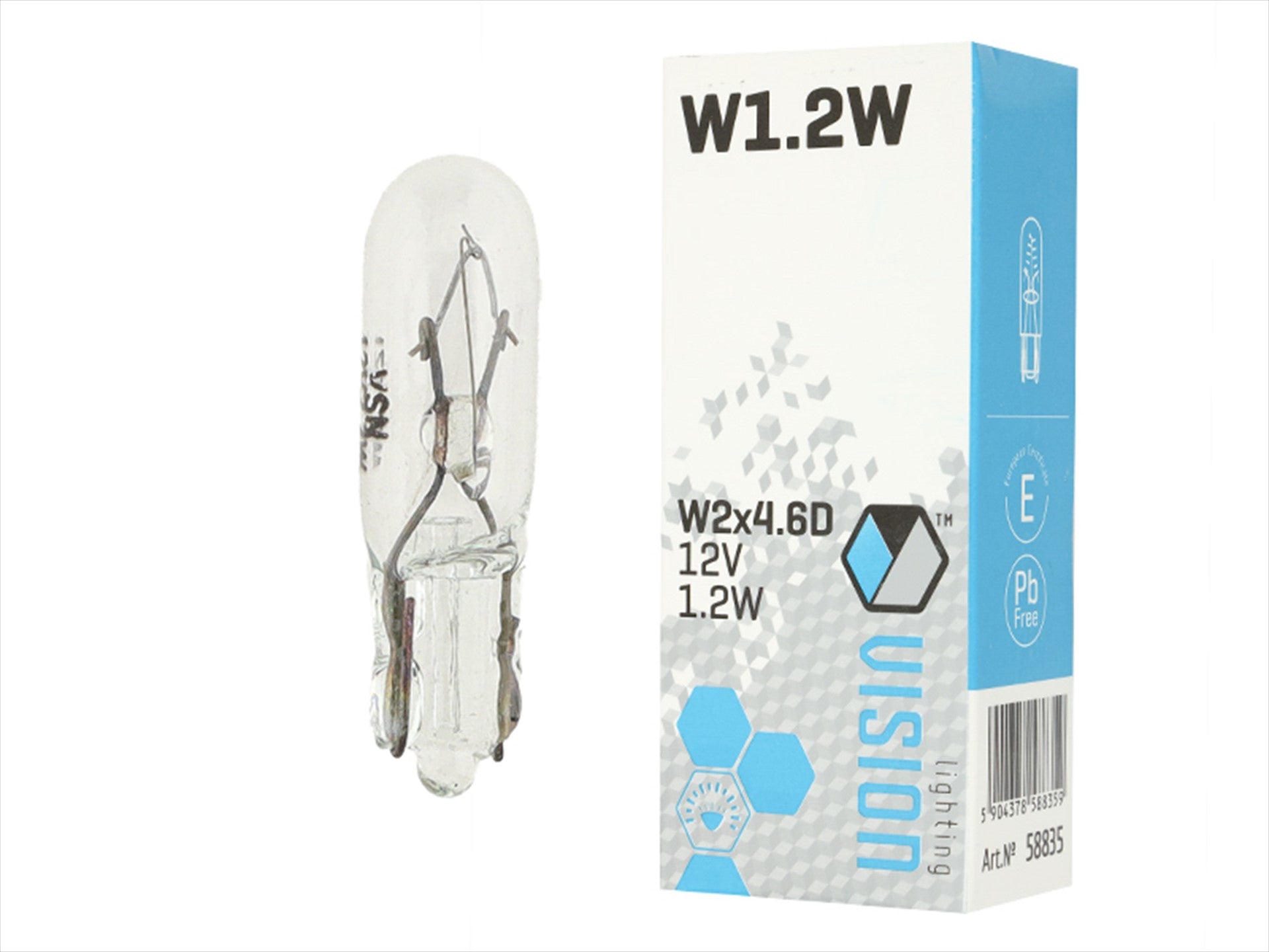 Izzó VISION W12W T5 12V 12W W2x46D – kép 3