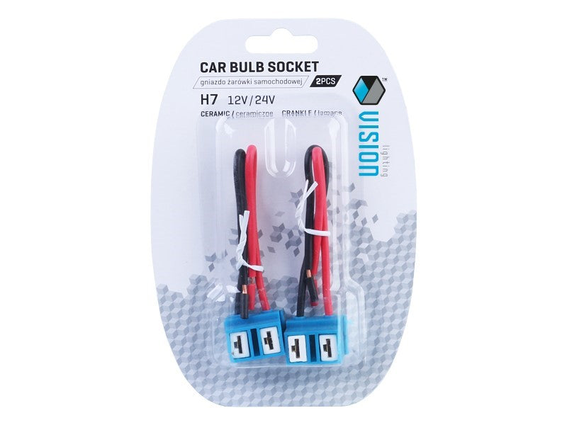 Izzó foglalat H7 ferde kerámia 15cm kábel  2 db – kép 2