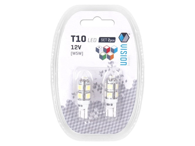Izzó VISION W5W T10 12V 9x 5050 SMD LED fehér 2 db – kép 3