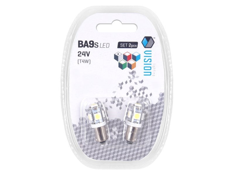 Izzó VISION T4W BA9s 24V 5x 5050 SMD LED fehér 2 db – kép 3