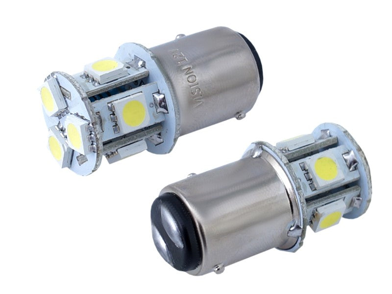 Izzó VISION P21  5W BAY15d 12V 8x 5050 SMD LED fehér 1 db – kép 2