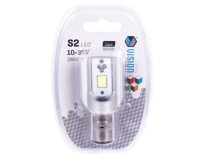 Izzó VISION S2 BA20d 10 36V 6W 2x COB LED hűvös fehér 6000K 1 db – kép 2