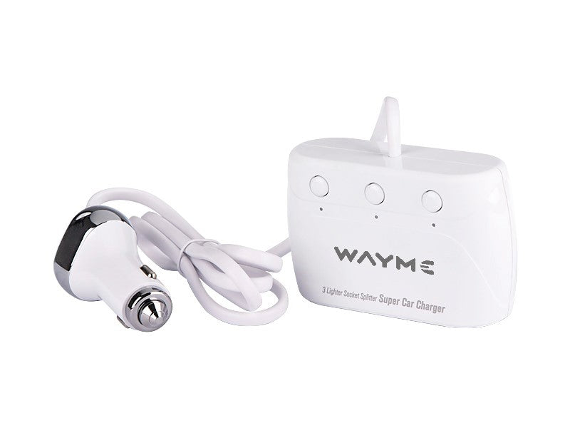 WAYME 3 csatlakozós szivargyújtó elosztó 1224V kapcsolókkal  2x USB QC30  2x USB 36A kábel 120 cm – kép 3
