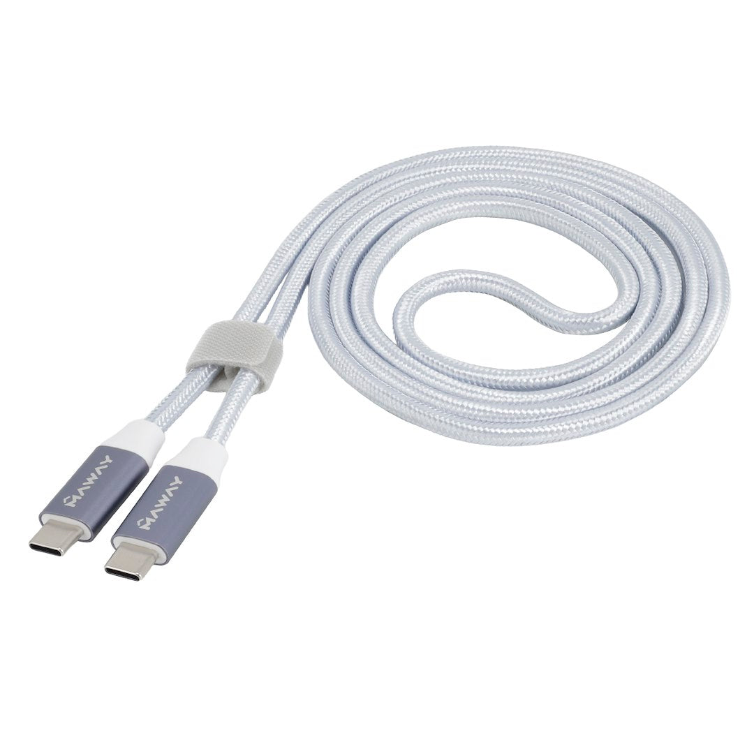 Töltő  és szinkronizáló kábel  fonott mikroszálas 120 cm USB C> USB C v30 max 34A – kép 2