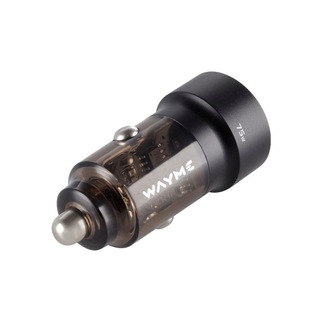 WAYME töltő 1224V USB 30W  USB C PD 45W fekete átlátszó – kép 2