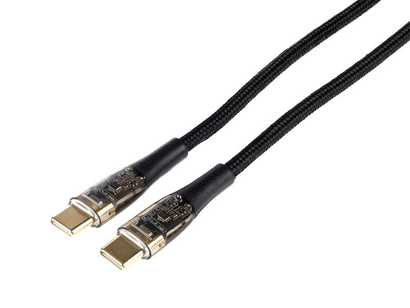 WAYME Mikroszálas fonott töltő- és szinkronizáló kábel, 120 cm, USB-C > USB-C PD, max 100W