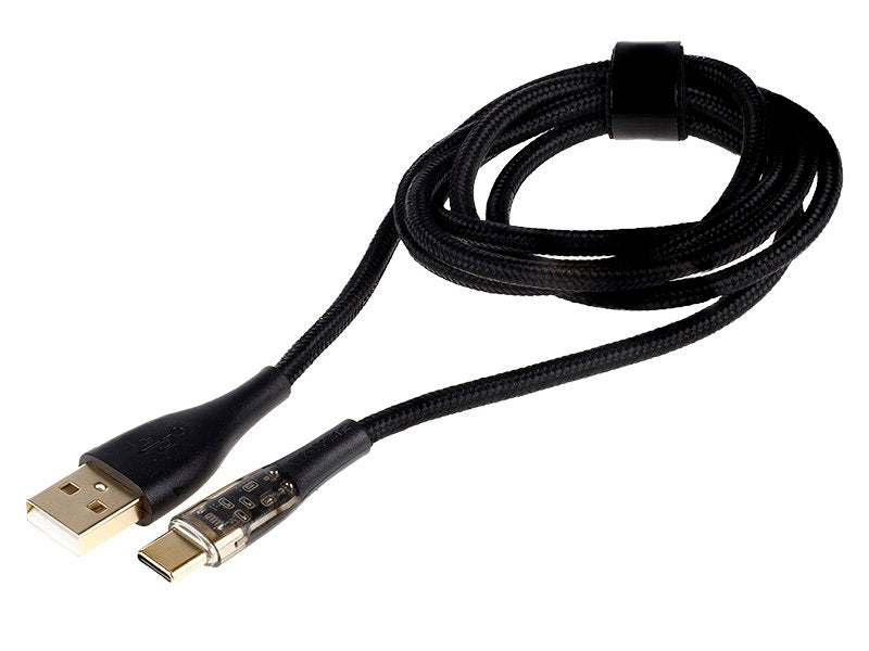 WAYME Mikroszálas fonott töltő  és szinkronizáló kábel 120 cm USB > USB C max 30W – kép 3