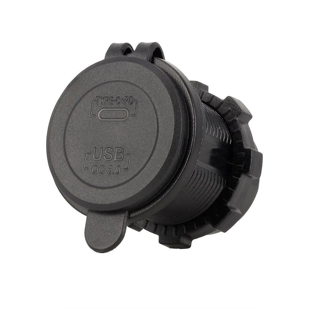 Beépített USB C PD 30W  USB QC30 18W töltő  60cm es kábelek 1224V os tápellátás – kép 4