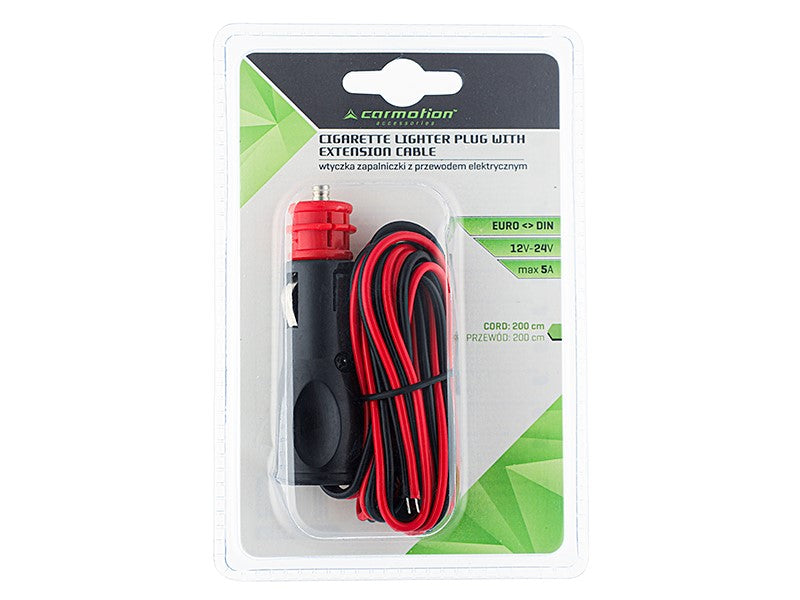 Szivargyújtó dugó 200 cm es elektromos kábellel – kép 3