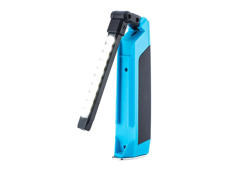 Újratölthető összecsukható műhelylámpa 5W 500 lm COB LED  2W 150 lm LED IK07 klippel és mágnessel – kép 4