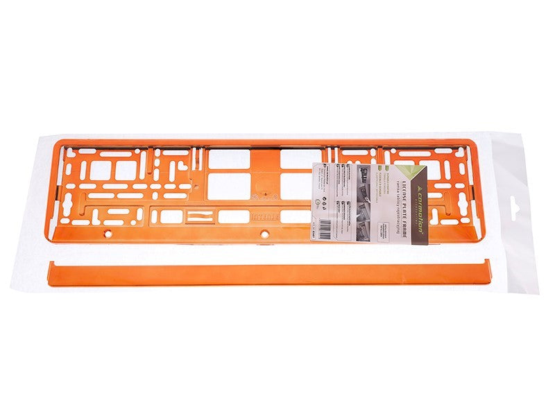 Rendszámtábla keret fémezett narancssárga – kép 3