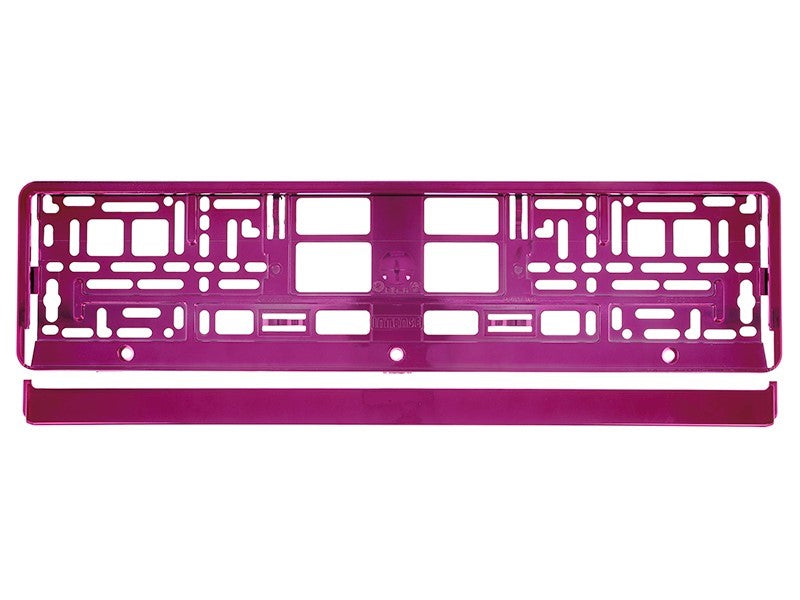 Rendszámtábla keret fémezett rózsaszín – kép 2