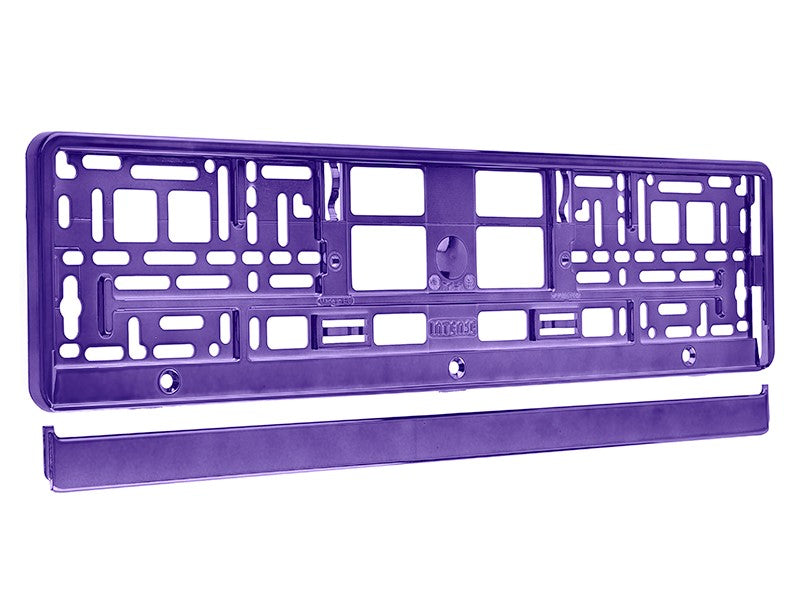 Rendszámtábla keret, fémezett, lila