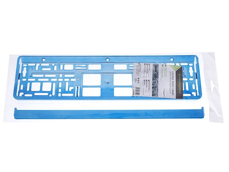 Rendszámtábla keret fémezett kék – kép 3