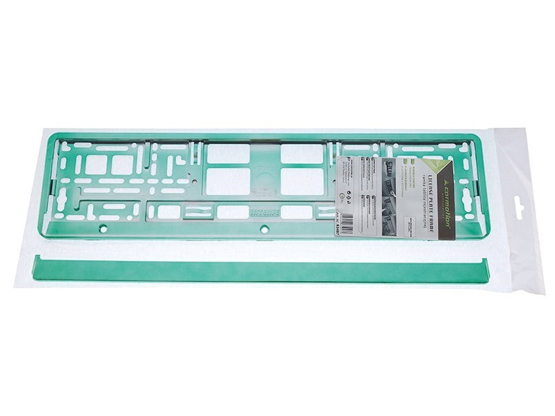 Rendszámtábla keret fémezett zöld – kép 3