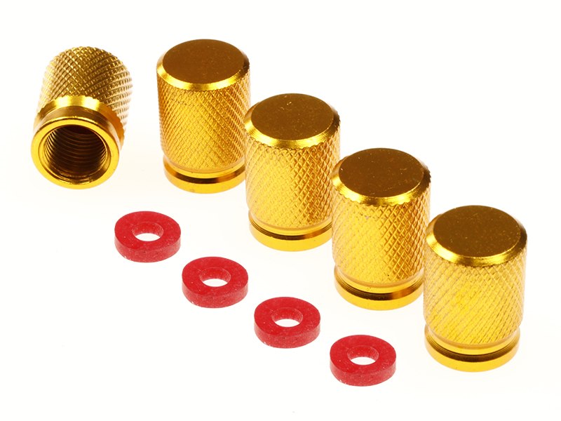 Alumínium szelepsapka 5 db arany színű – kép 2