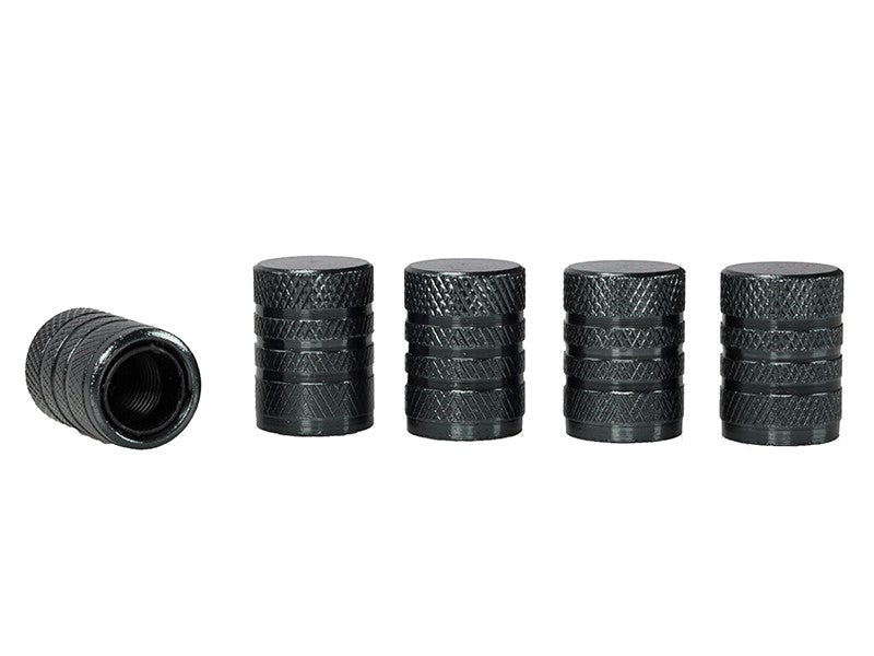 Alumínium szelepsapkák műanyag menetes betéttel, 5 db, pisztolymetál színben