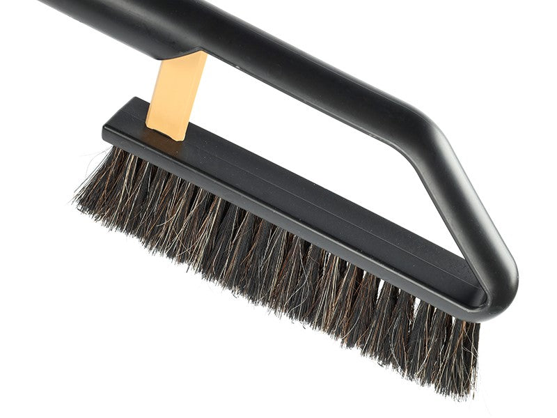 55 cm es kefekaparó sárgaréz pengével és hullámos fa nyéllel – kép 2