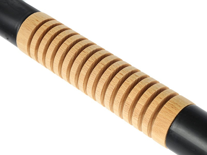 55 cm es kefekaparó sárgaréz pengével és hullámos fa nyéllel – kép 3