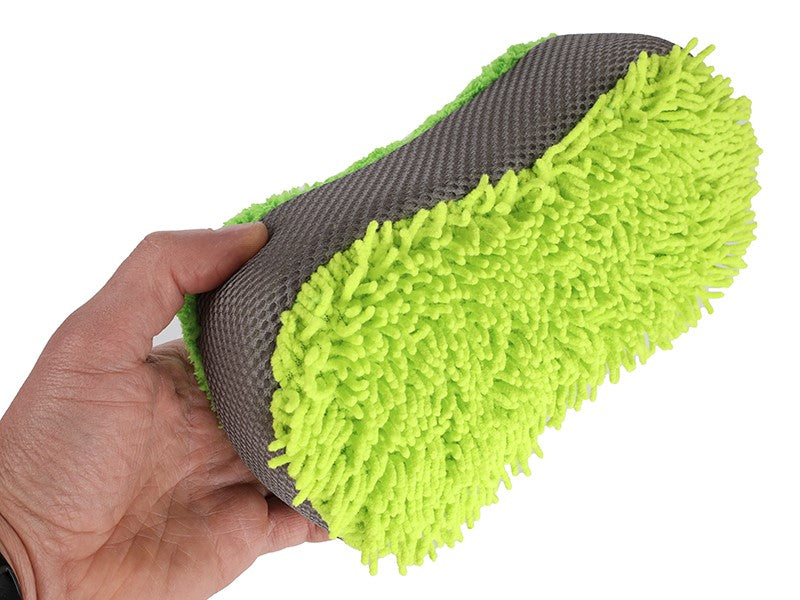 Puha mikroszálas szivacs hálós és finom zseníliával 23x12x6 cm – kép 4