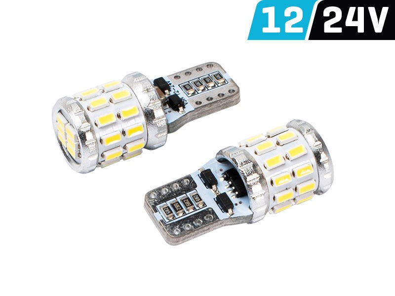 Izzó VISION W5W (T10) 12/24V 24x 3030 SMD LED, CANBUS, fehér, 2db