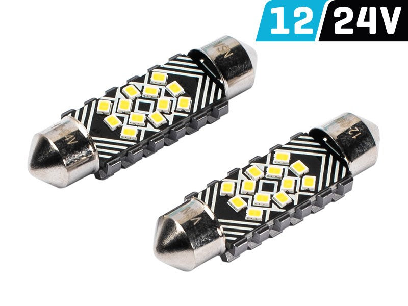 Izzó VISION Festoon SV8.5 39 mm 12/24V 12x 2016 SMD LED, CANBUS, fehér, 2 db