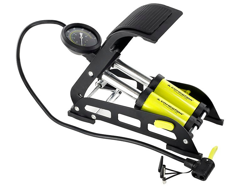 Dupla dugattyús lábszivattyú analóg nyomásmérővel max 11 BAR  160 PSI – kép 2