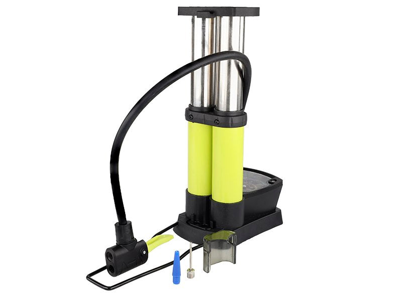 Dupla dugattyús lábszivattyú analóg nyomásmérővel max 10 BAR  140 PSI – kép 2