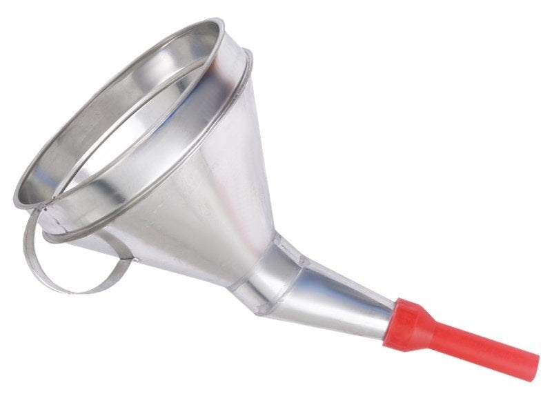 Fém tölcsér műanyag hegyével, 165 mm-es tál, ferde, szögletes