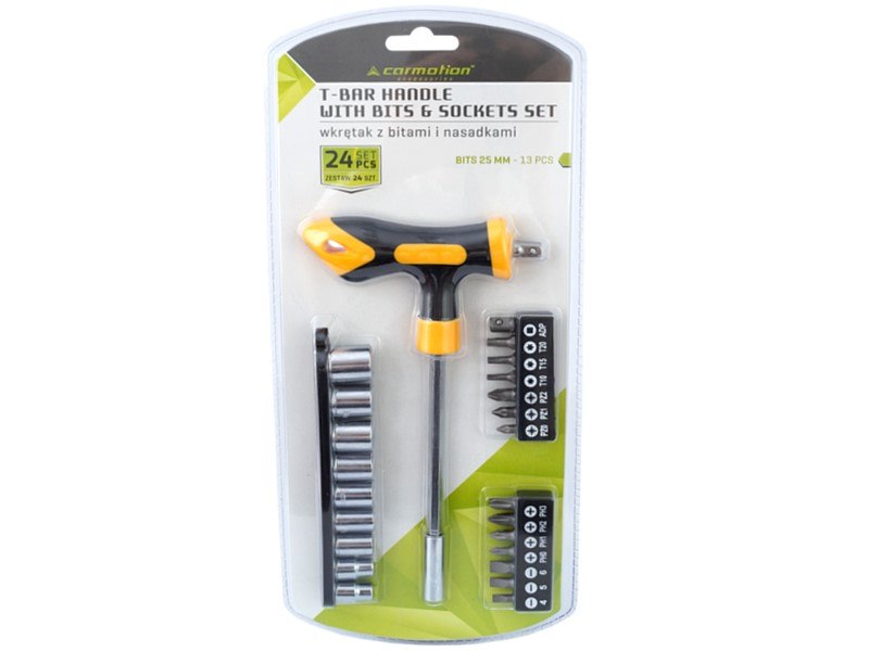 T24 es csavarhúzó adapter 13 bit és 9 foglalat tartozék – kép 2