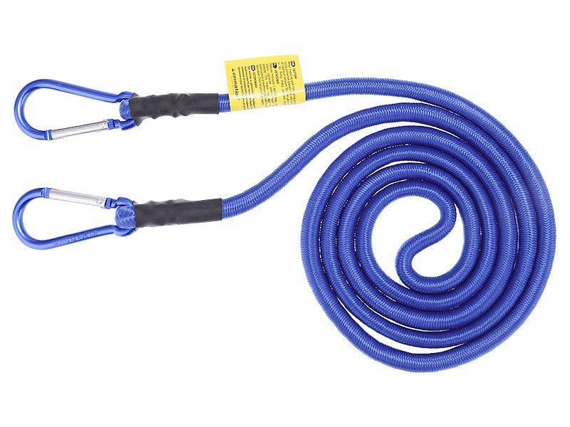 Rugalmas 10mm x 180cm-es kötél karabinerekkel