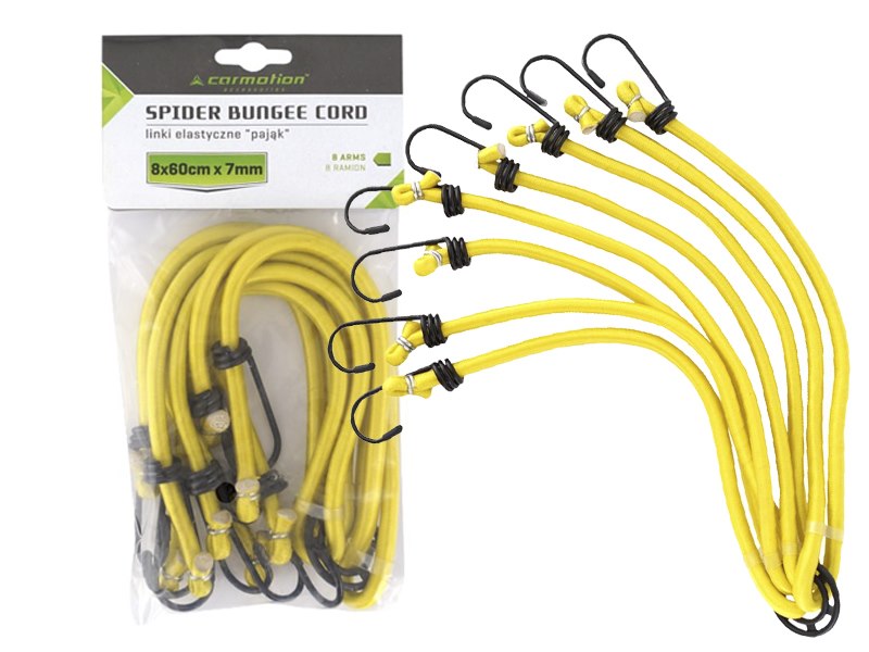 Rugalmas kötelek   8 karos 7mm x 60cm poggyász rögzítéséhez – kép 3