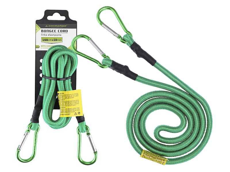 Rugalmas 10mm x 150cm es kötél karabinerekkel – kép 3