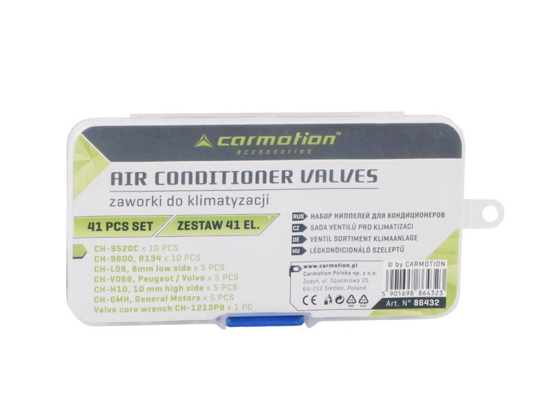 Klímaberendezés szelepek kulccsal 41 darabos készlet – kép 3