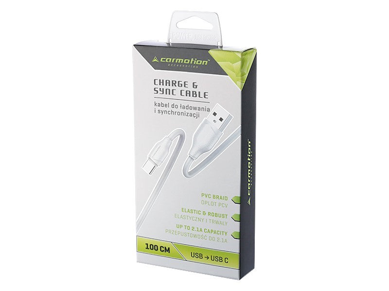 Töltő  és szinkronizáló kábel 100 cm USB> USB C – kép 2