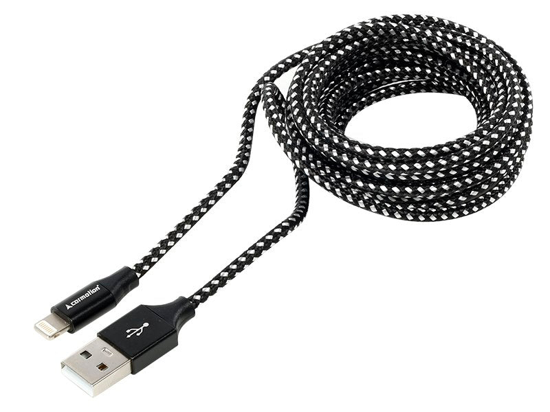 Töltő  és szinkronizáló kábel 300 cm fonott mikroszálas USB> Lightning – kép 2