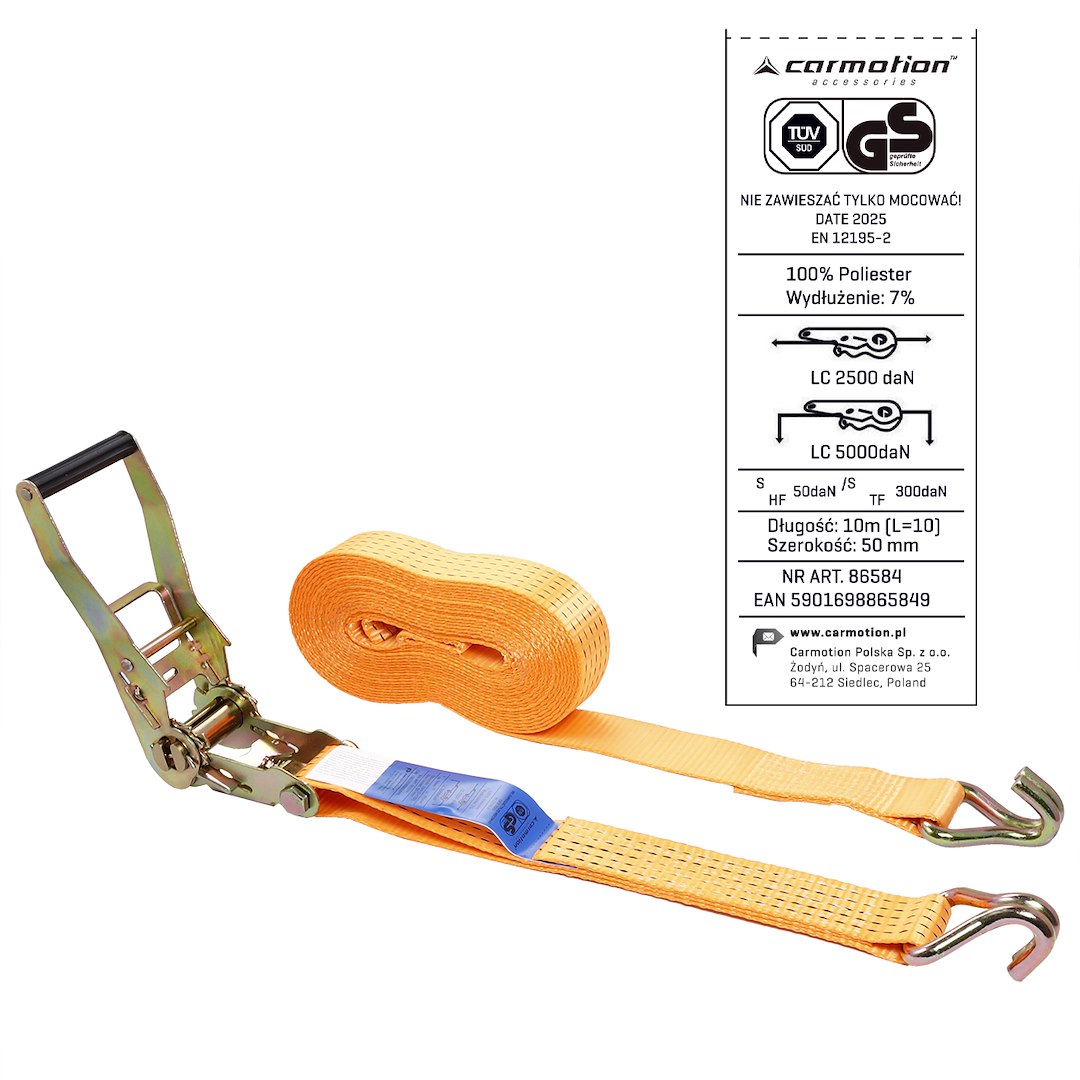 50 mm es racsnis rögzítő heveder max 5000 kg 10 m – kép 4